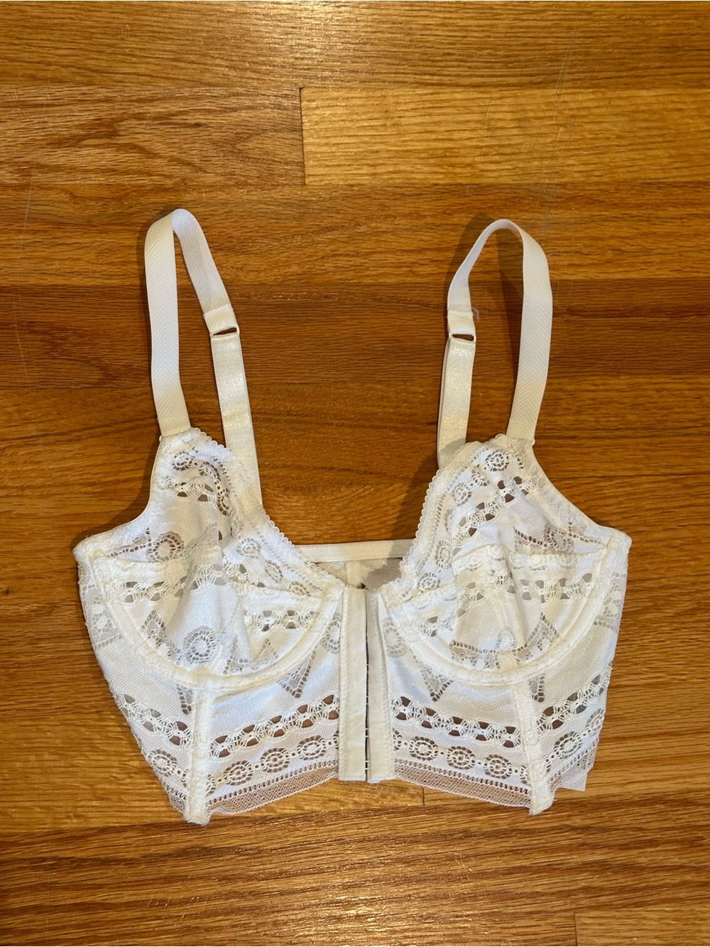 Free People White Out Bustier Bralette 32B